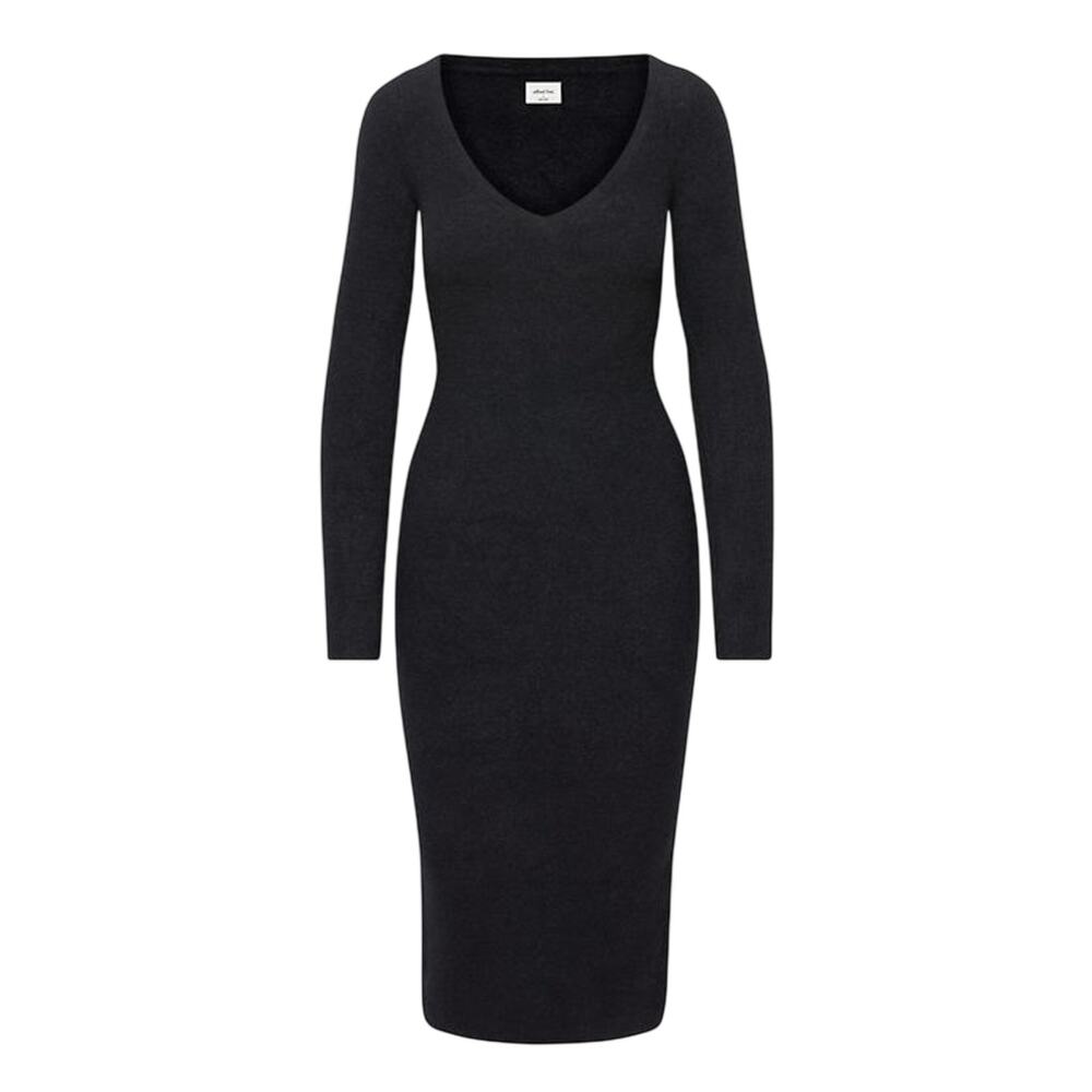 Wilfred Free Knit Black Hush V Neck Dress Size S